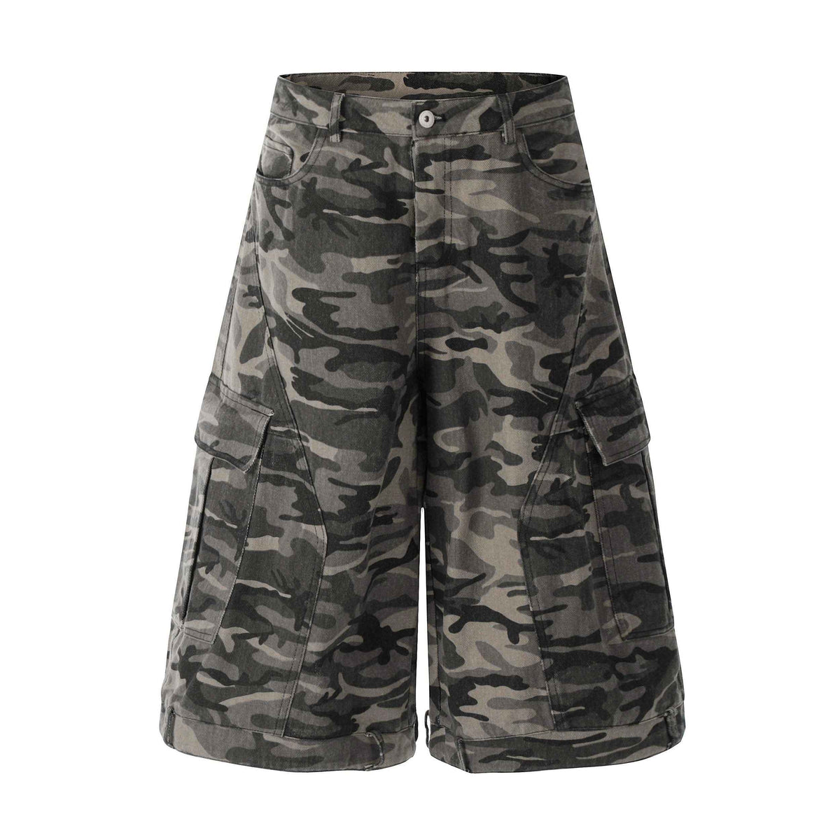 Camo Wide-Leg Knee-Length Jorts - OMYGOODS
