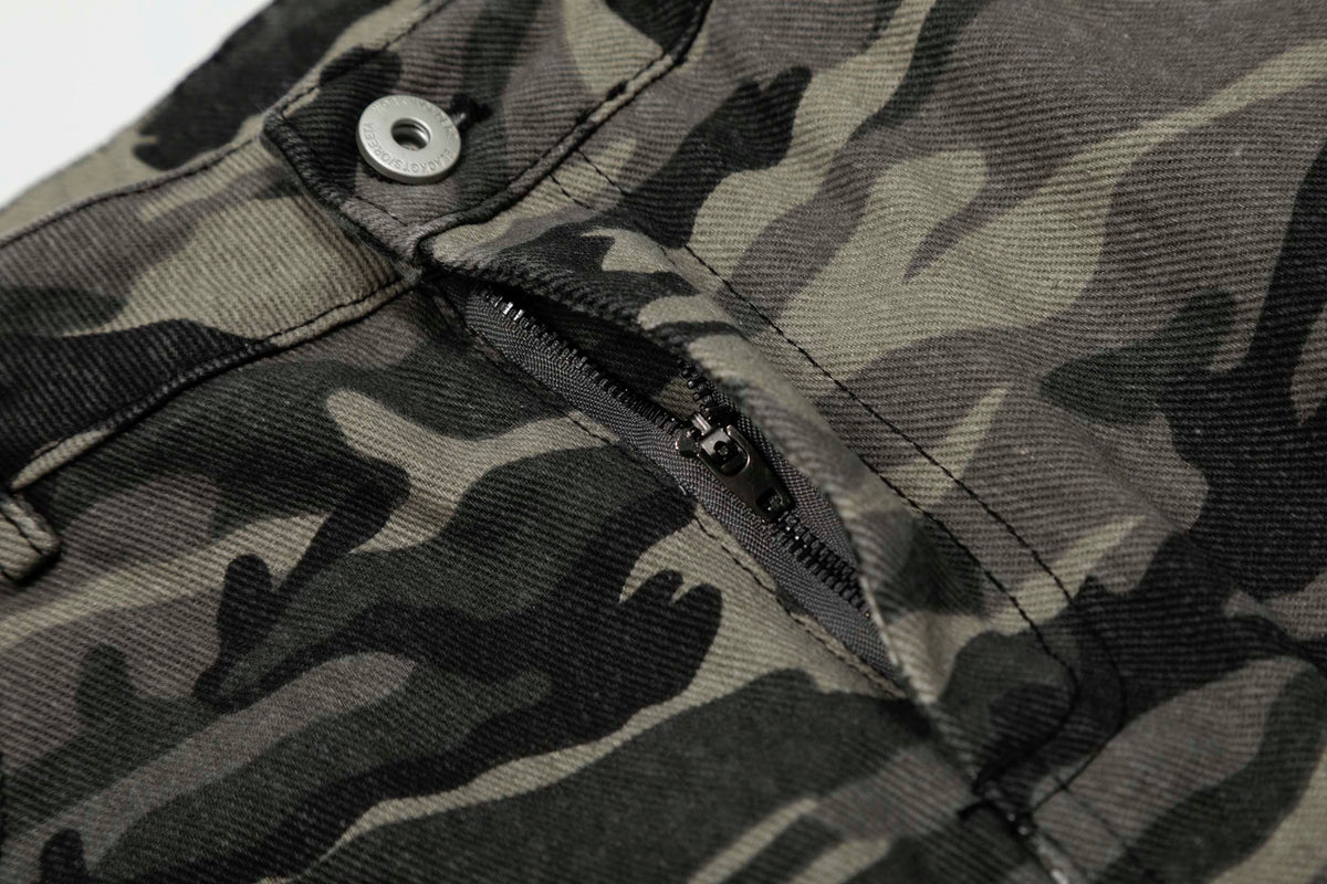 Camo Wide-Leg Knee-Length Jorts - OMYGOODS