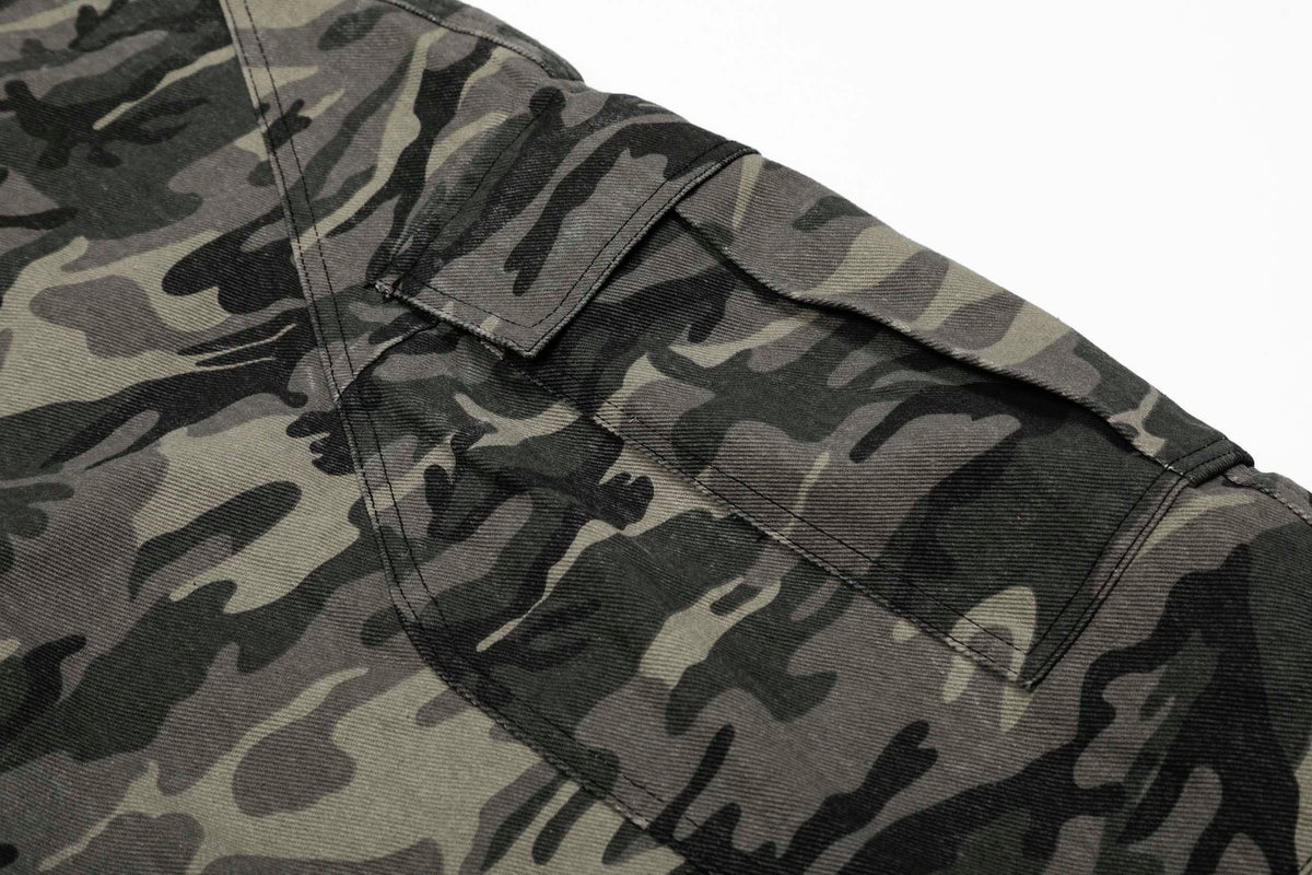 Camo Wide-Leg Knee-Length Jorts - OMYGOODS