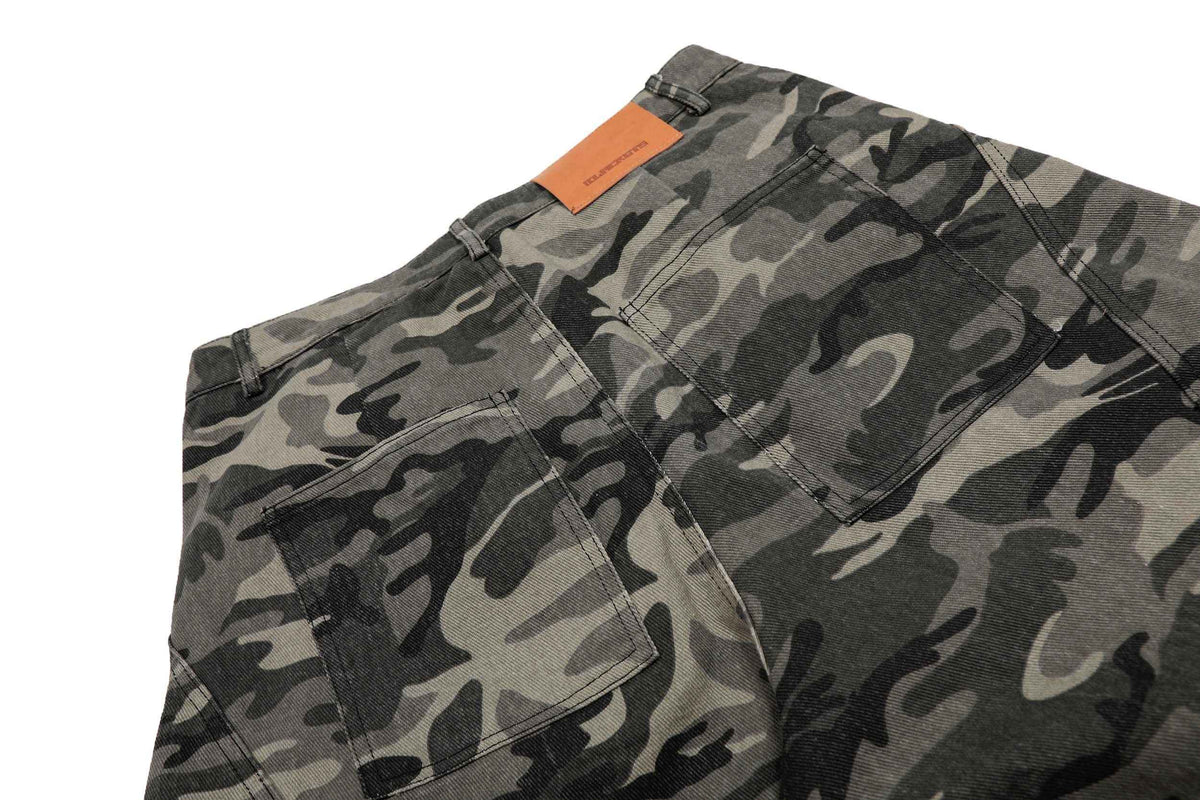 Camo Wide-Leg Knee-Length Jorts - OMYGOODS
