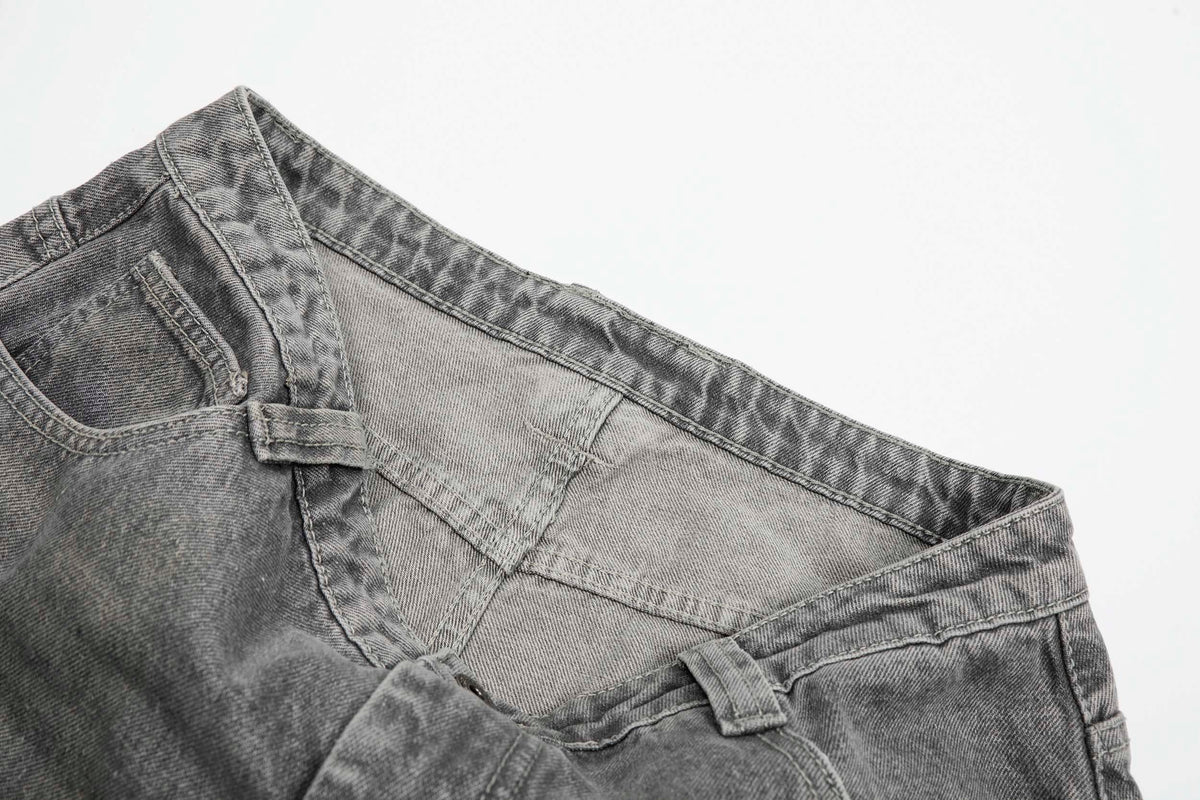 Ink-Splatter Wide-Leg Jeans - OMYGOODS