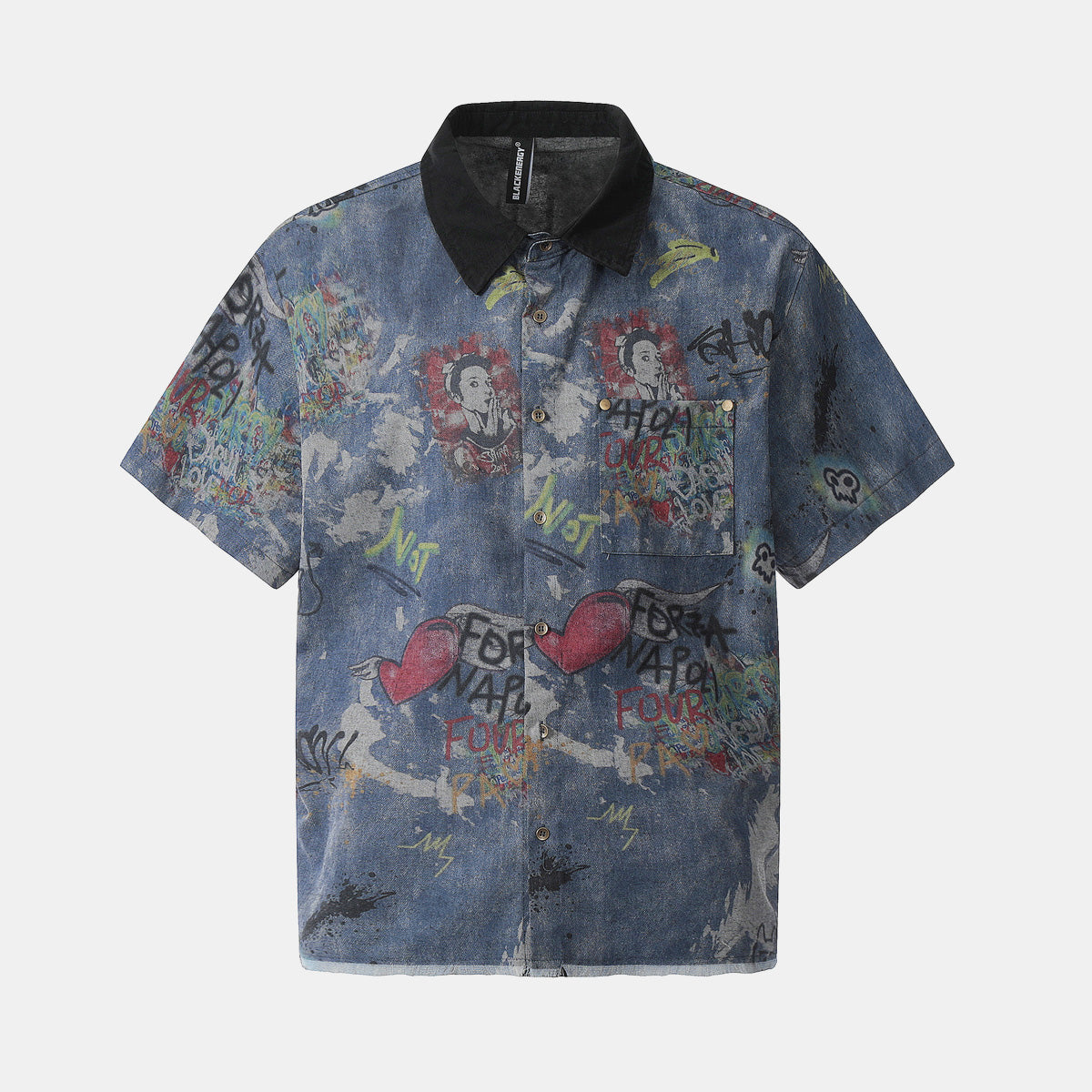Vintage Graffiti | Denim Shirt