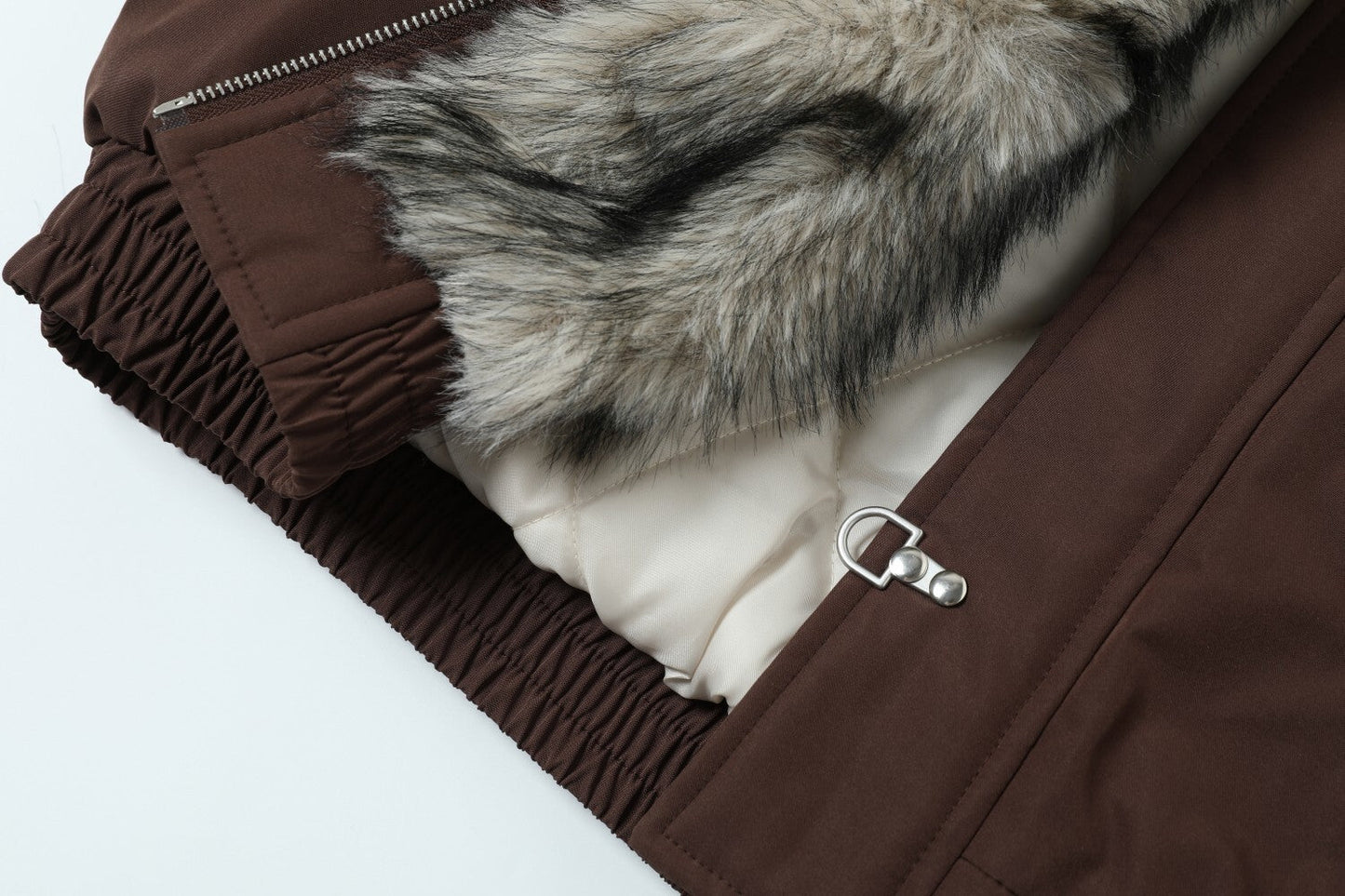 Fur Collar Fleece | Metal Button Coat