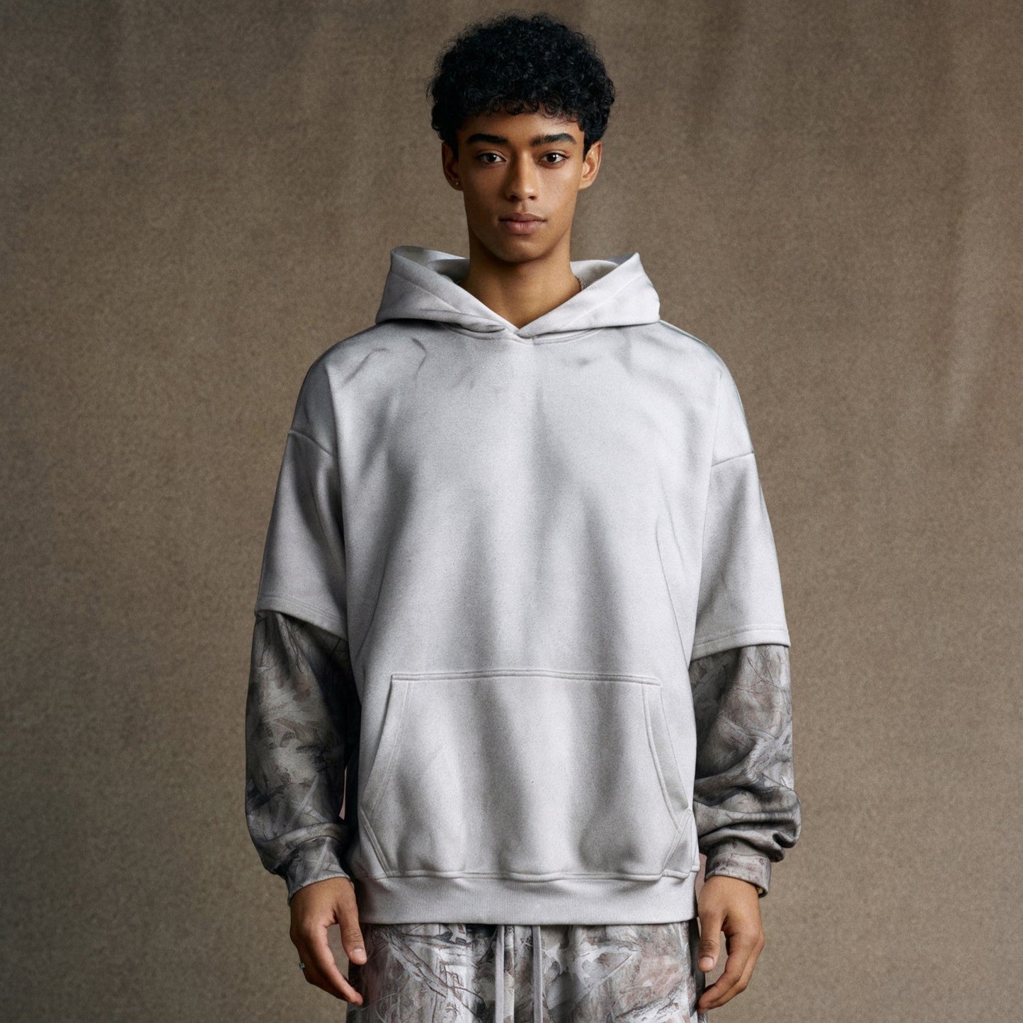 Frosted Camo Sleeve | Oversized Hoodie