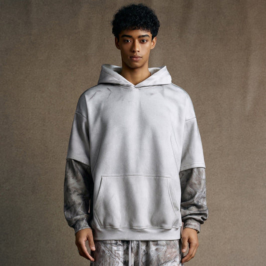 Frosted Camo Sleeve | Oversized Hoodie