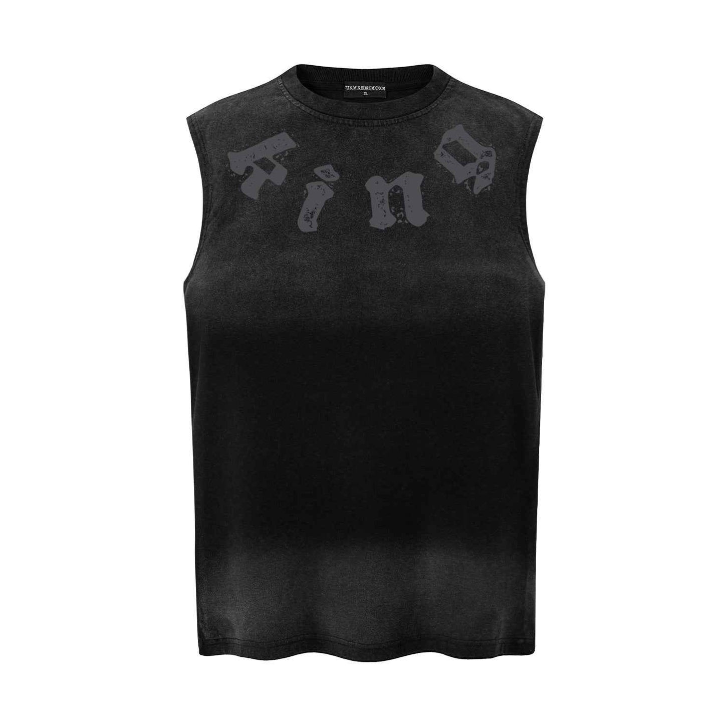 Gradient letter printed vest