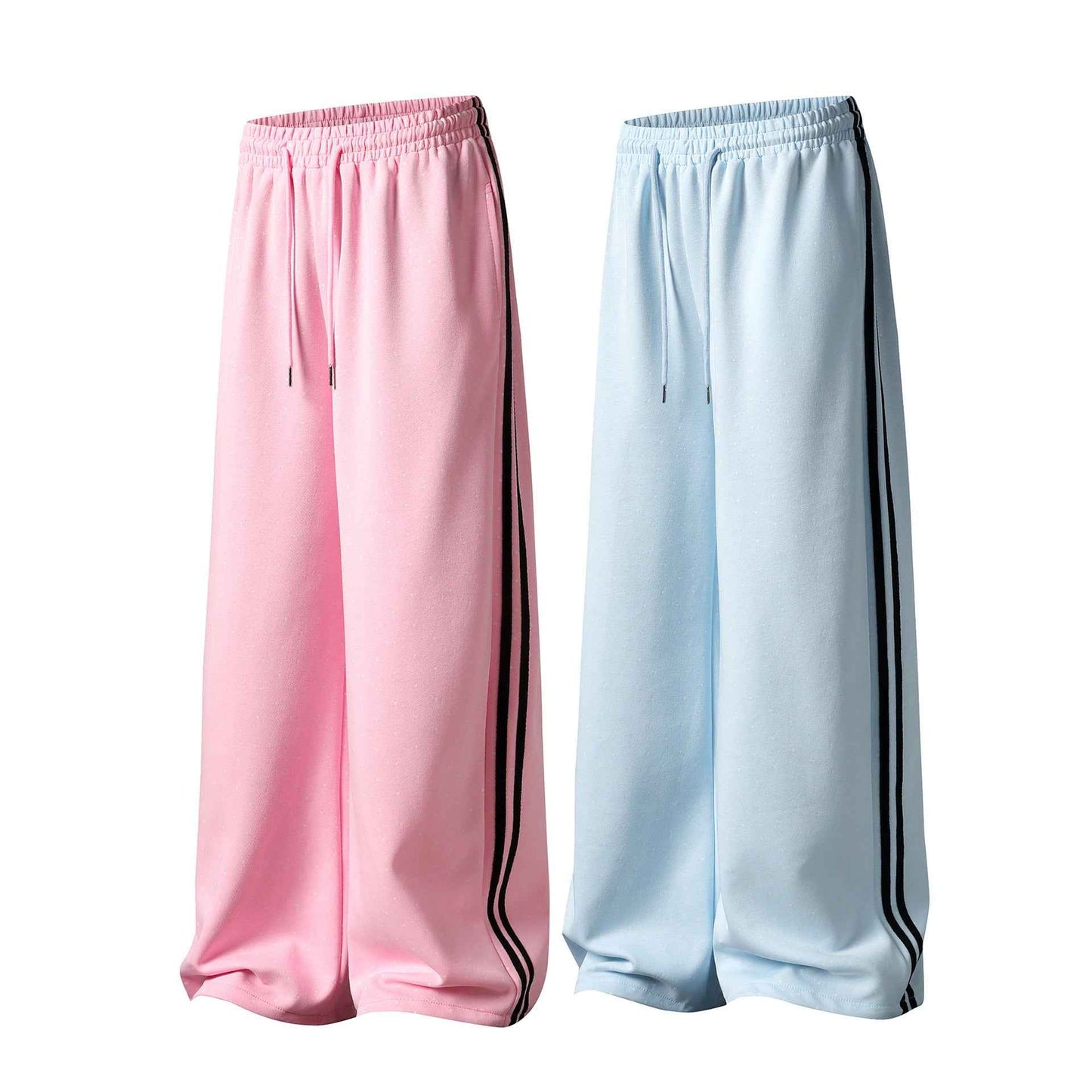 Loose Personality Sweatpants Cargo Stripe Wide Leg Long Pants for Women