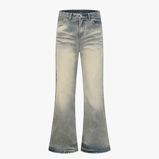 Vintage Washed Flare Jeans