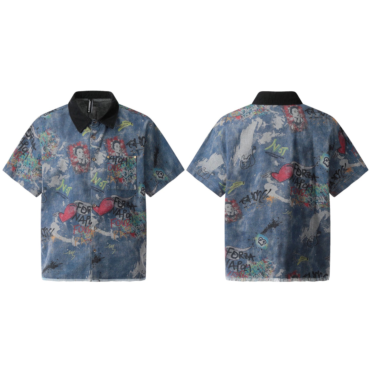 Vintage Graffiti | Denim Shirt