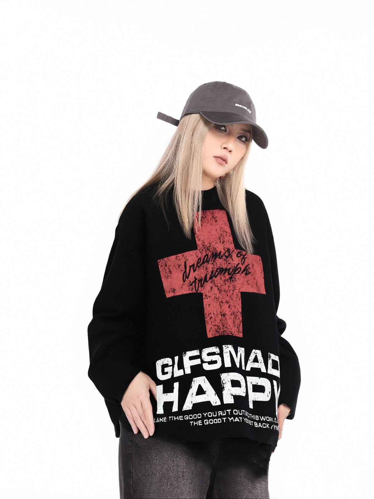 Blessed Cross Graphic Long Sleeve T-shirt