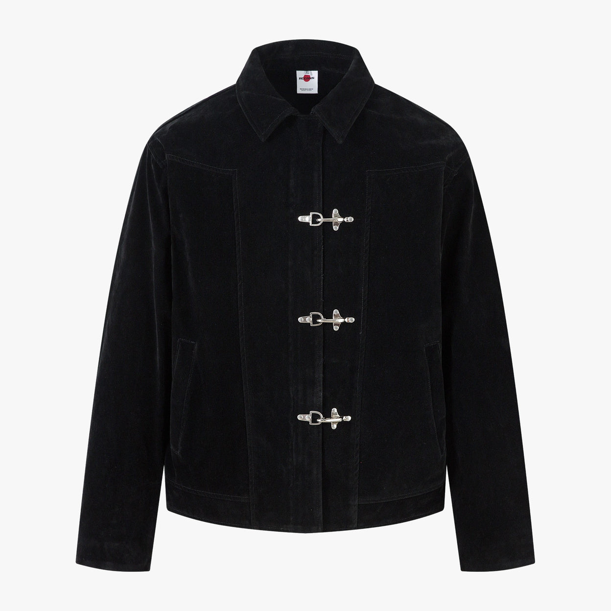 Retro Unique Metal Button Lapel Suede Bomber Jacket