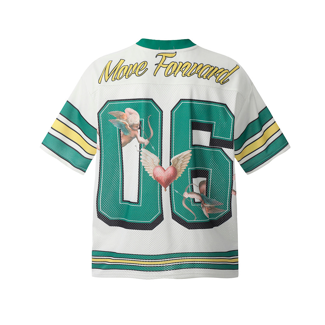 Sports Jersey V-Neck T-Shirt - Vintage Style Comfort