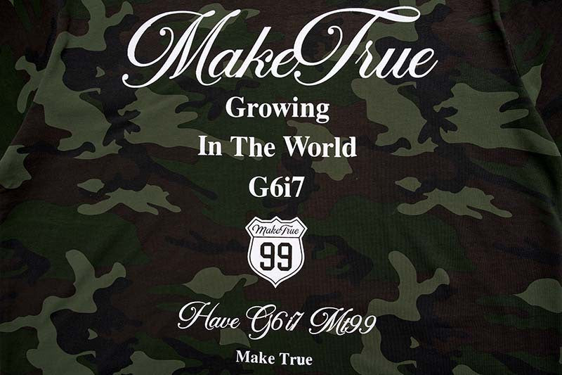 Camouflage Script Loose Graphic T-Shirt