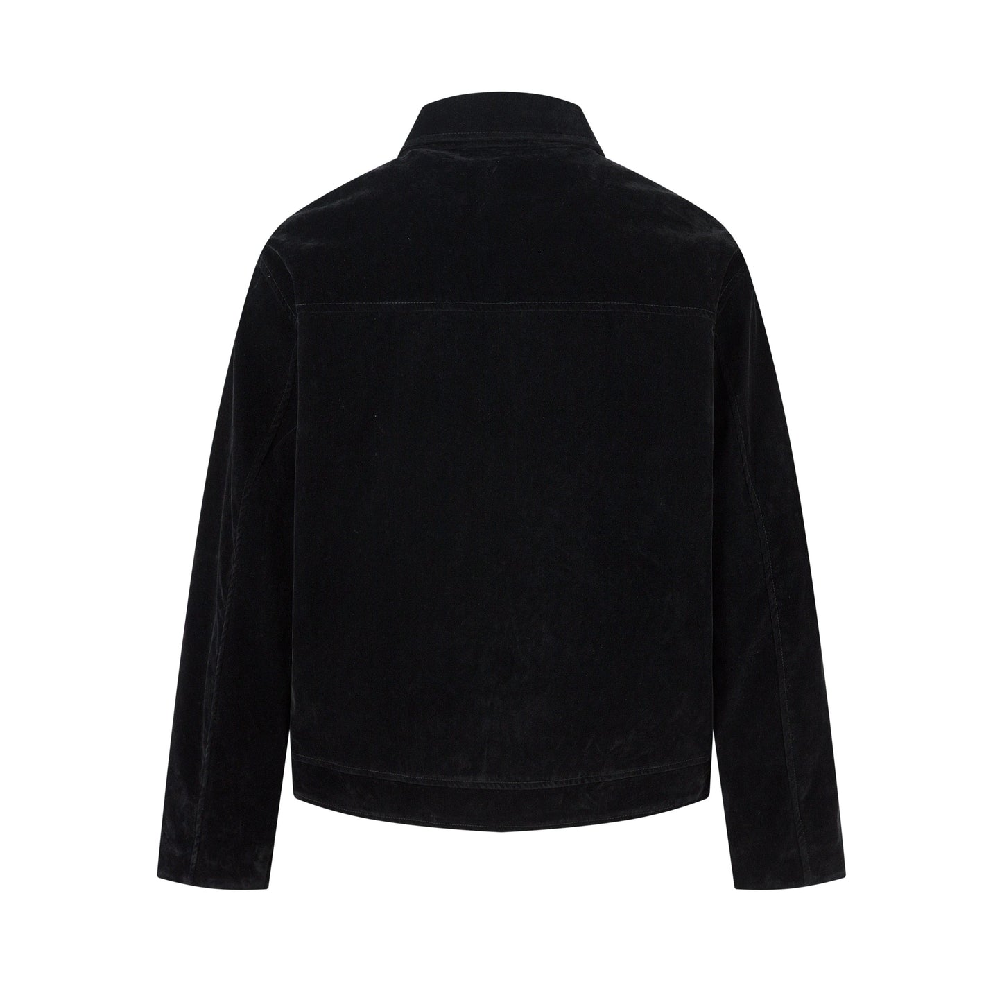 Retro Unique Metal Button Lapel Suede Bomber Jacket