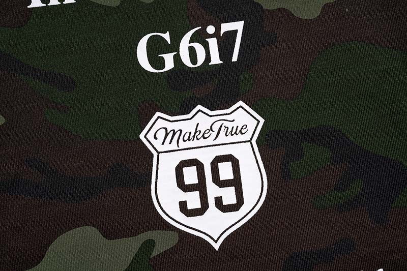 Camouflage Script Loose Graphic T-Shirt