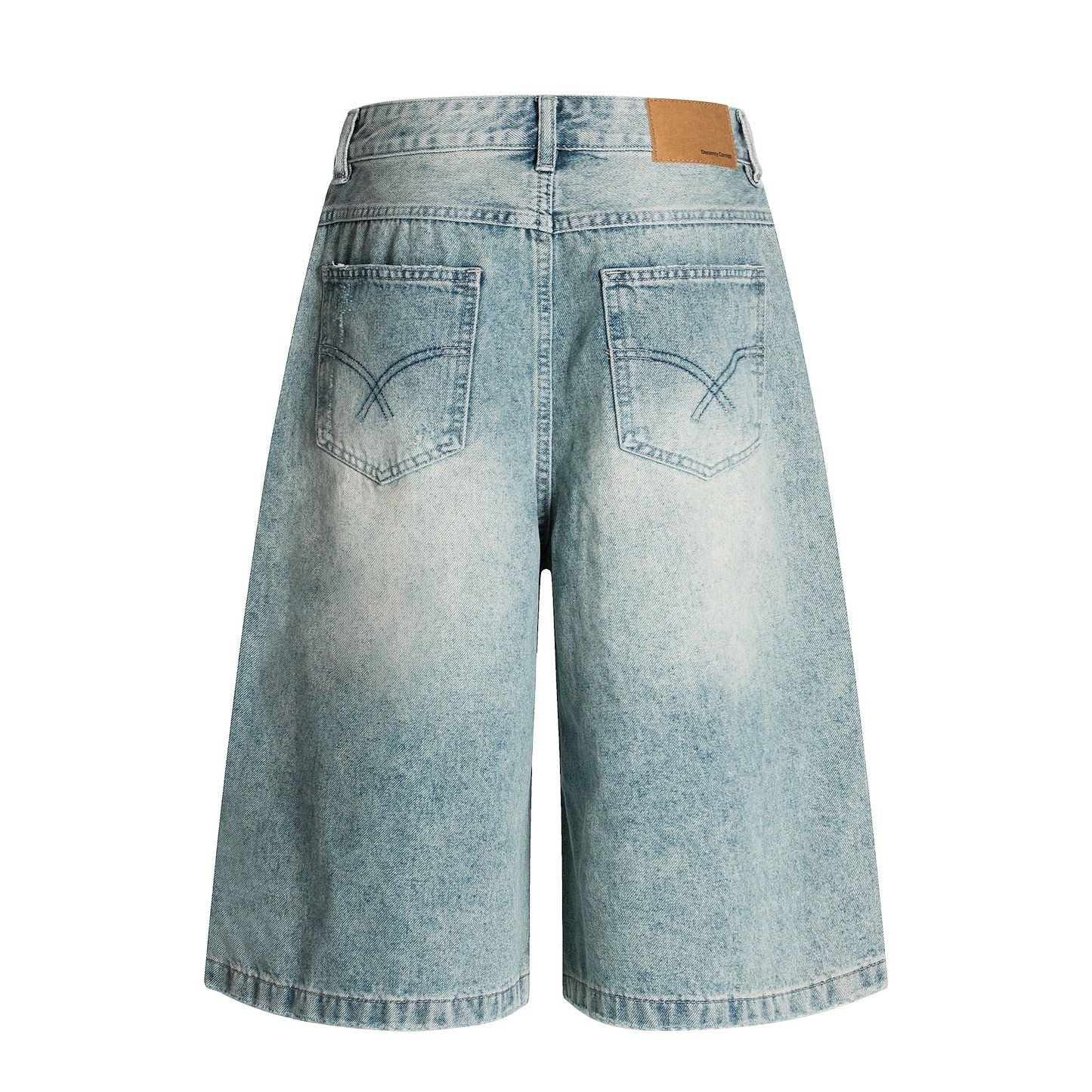 Distressed Washed Ripped Denim Jort