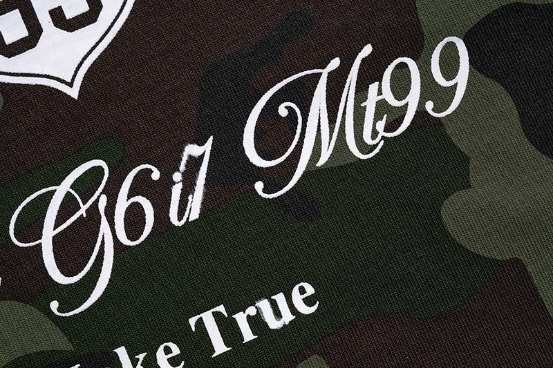Camouflage Script Loose Graphic T-Shirt