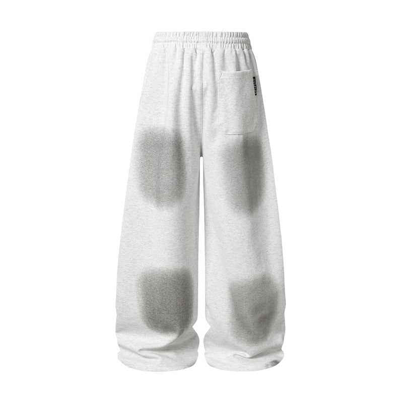 Spray Paint Star Print Distressed Sweatpants