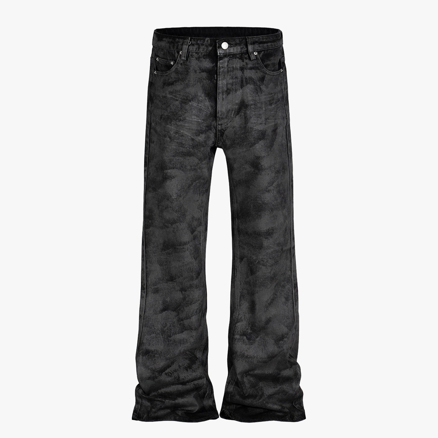 Retro Hand-Brushed Glitter Flare Jeans