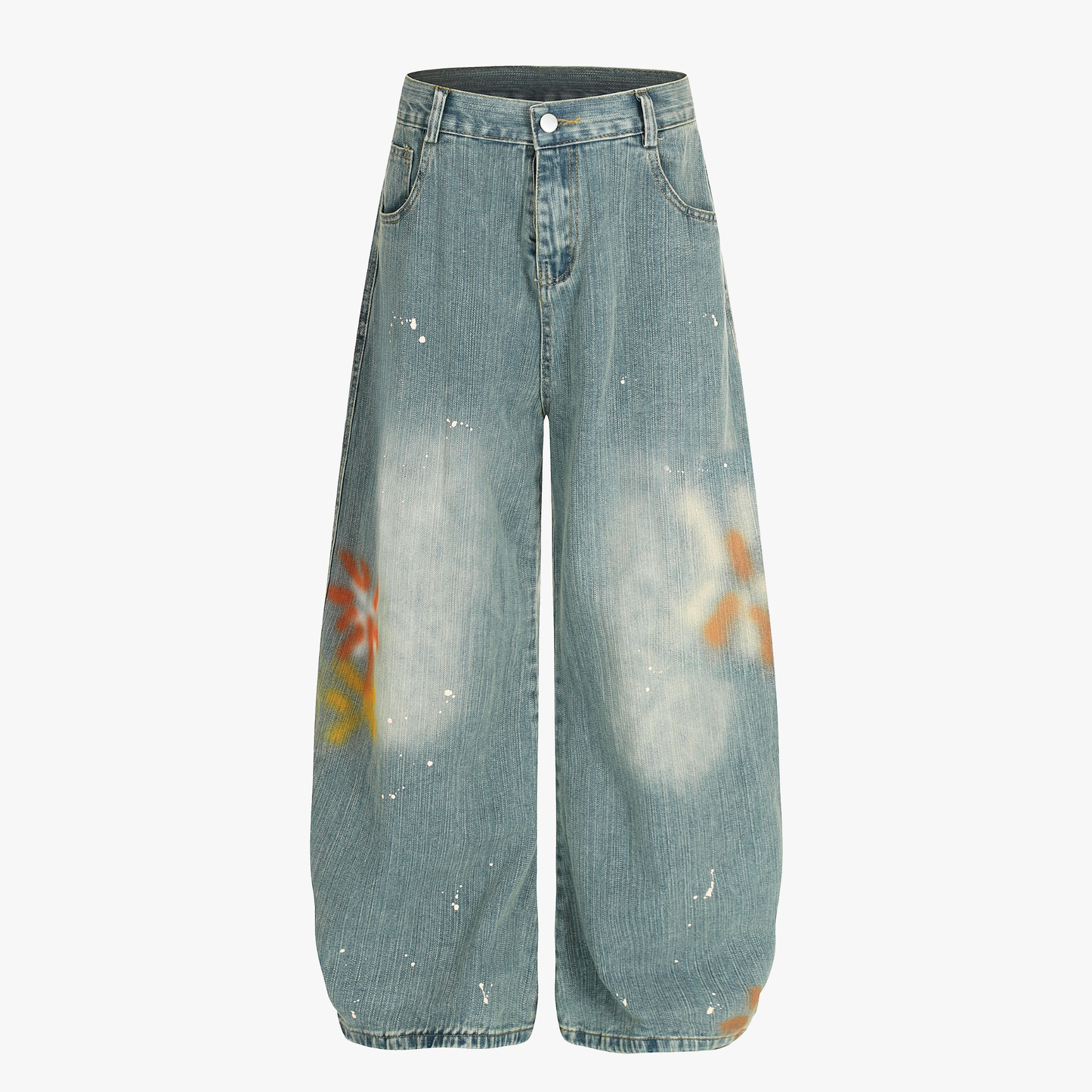 Washed Slub Machete Dye Jeans - Vintage-Inspired Streetwear
