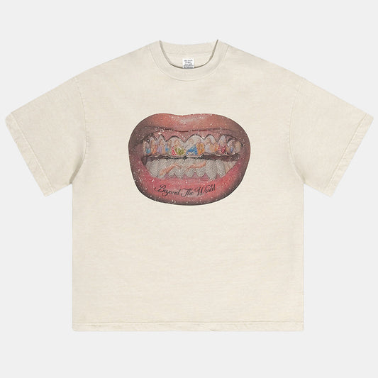 Mouth Graphic Print | Hip Hop T-Shirt
