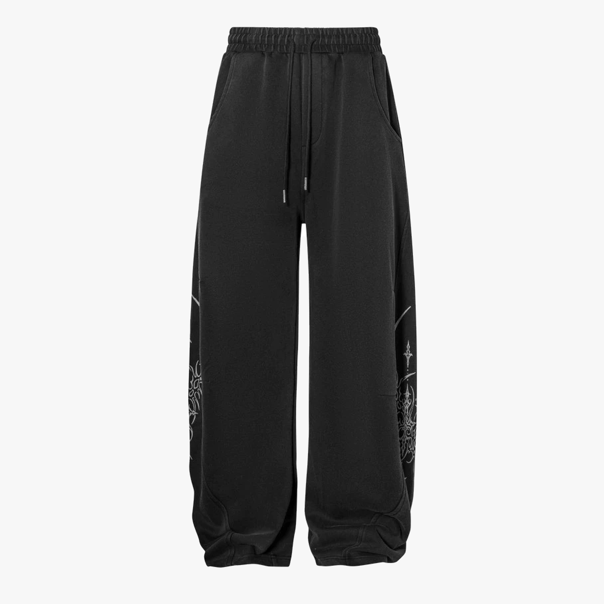Graphic Wide-Leg Street Pants - OMYGOODS