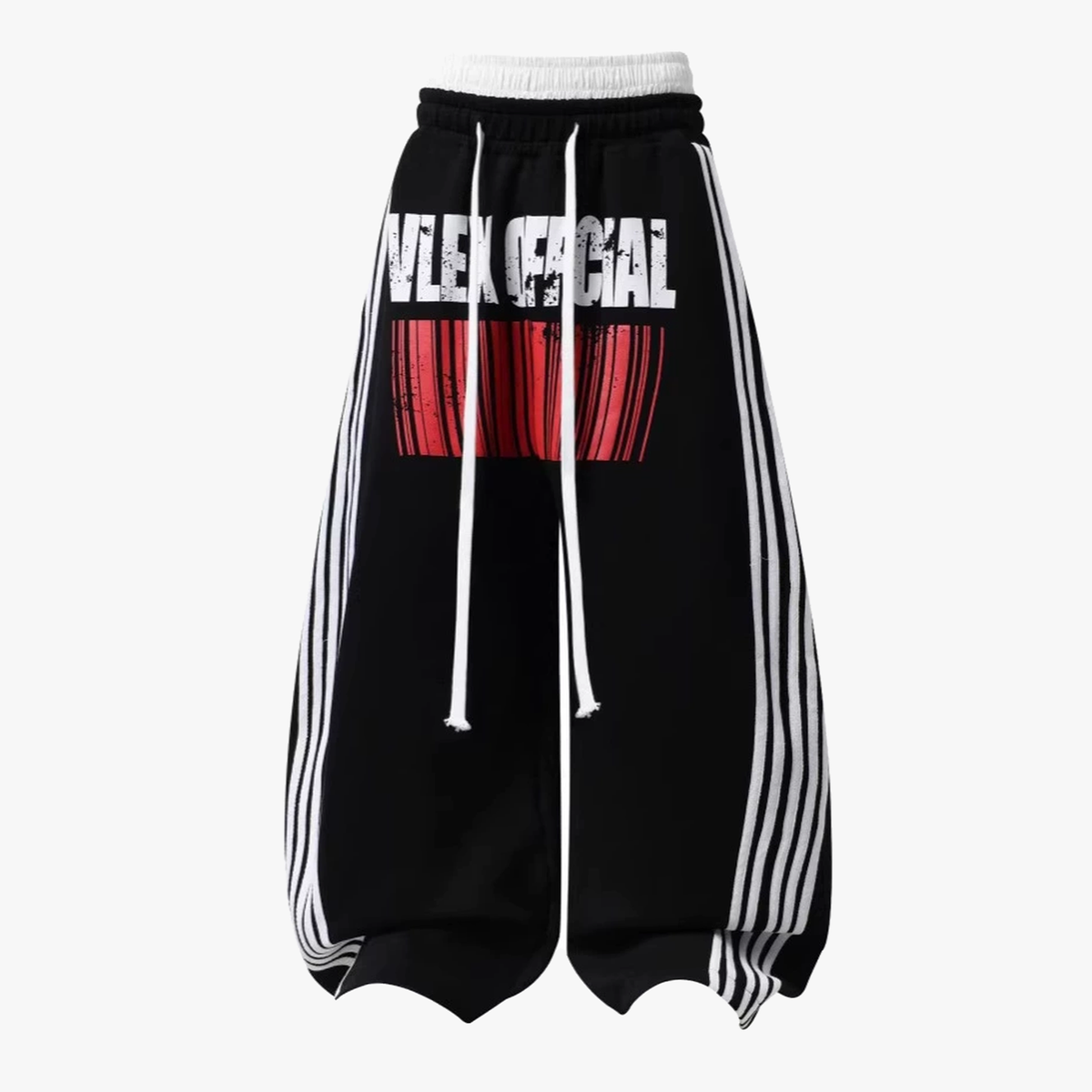 Double Waist Washed Side Stripe Sweatpants - OMYGOODS