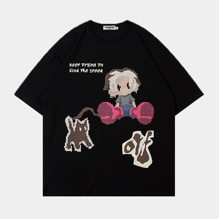 Anmie | Oversized Graphic T-Shirt
