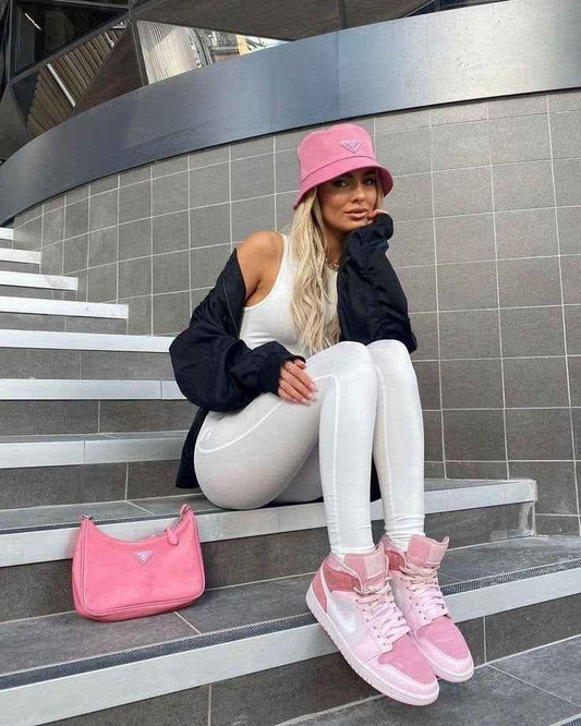 Custom Air Jordan 1 Mid Digital Pink High Q