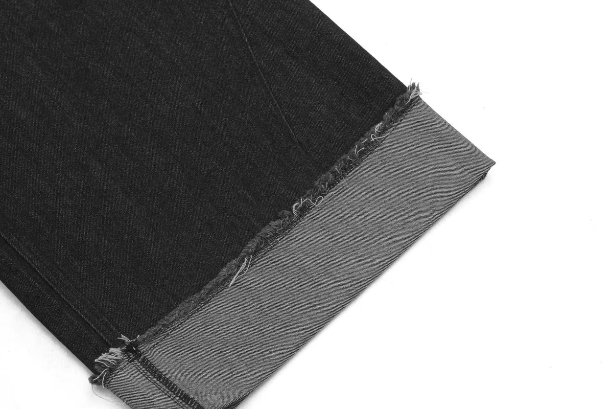 Distressed Denim Knee-Length Jorts - OMYGOODS