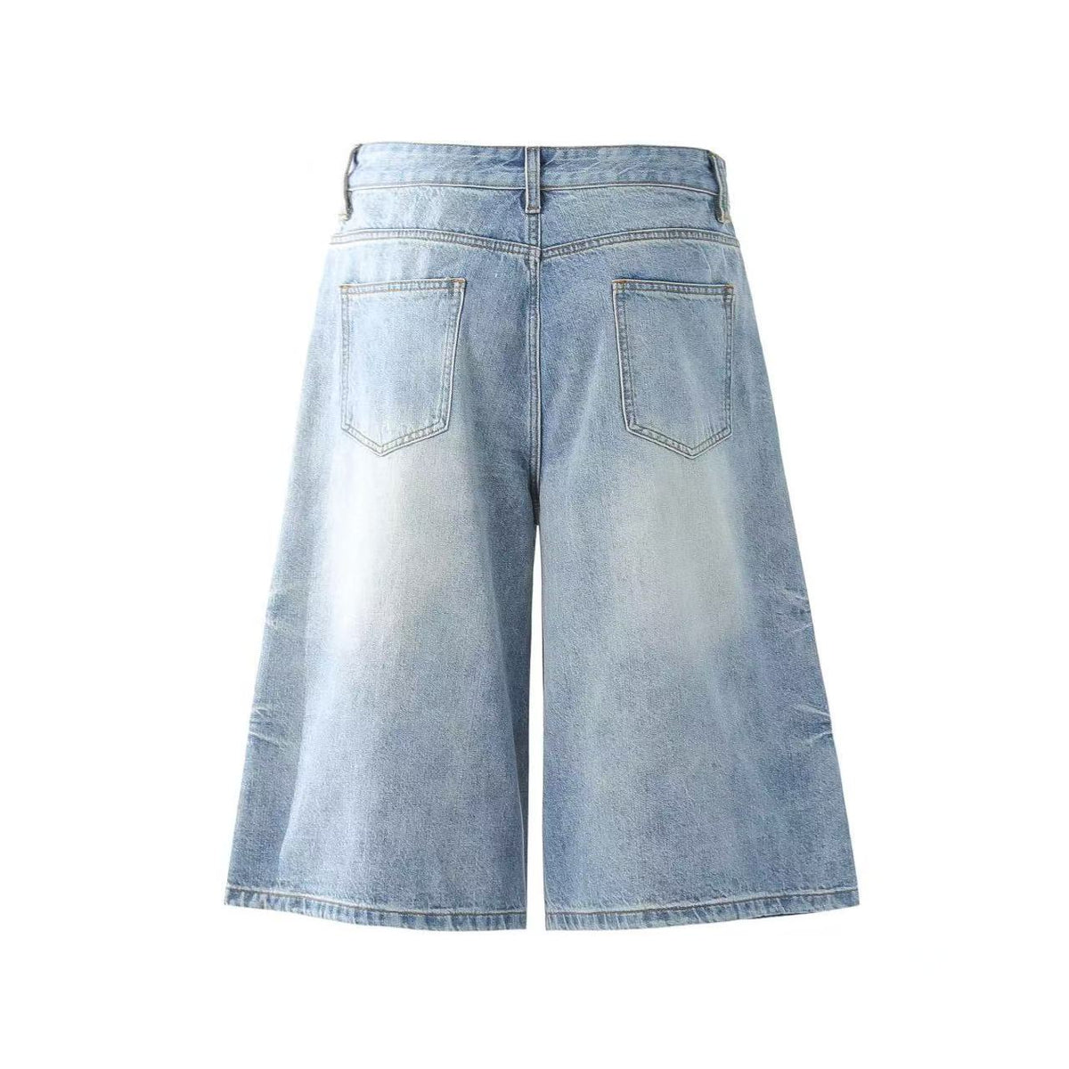 Washed Denim Knee-Length Jorts - OMYGOODS