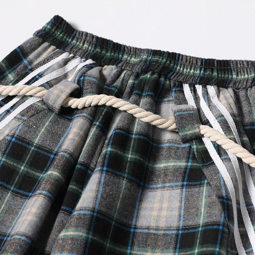 The Nomad Plaid Wide-Legs Pants