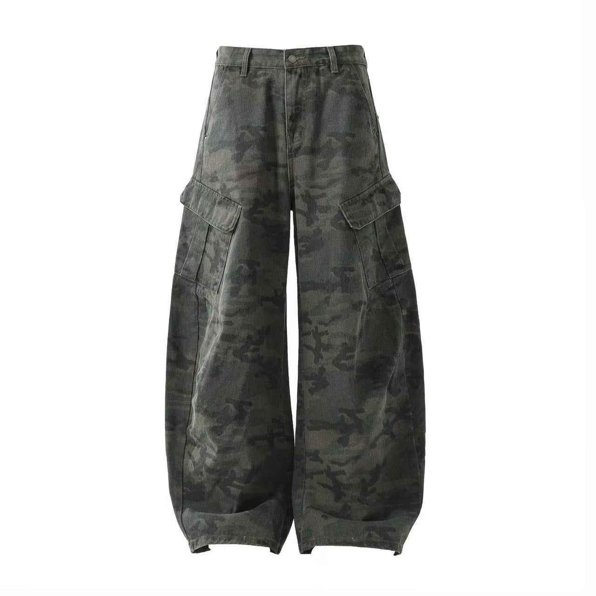 Camo Wide-Leg Cargo Pants - OMYGOODS