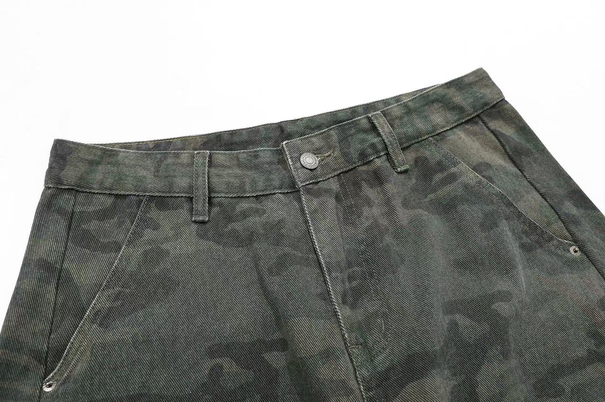 Camo Wide-Leg Cargo Pants - OMYGOODS