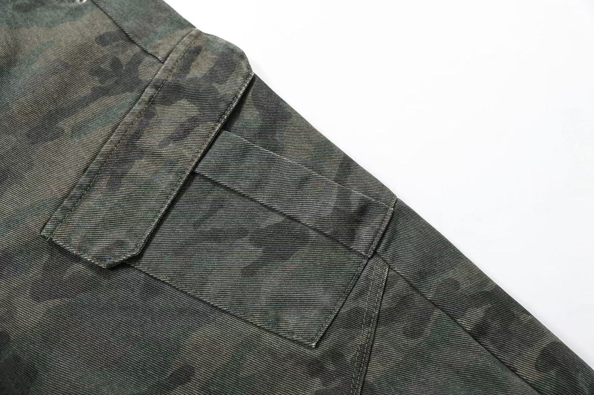 Camo Wide-Leg Cargo Pants - OMYGOODS
