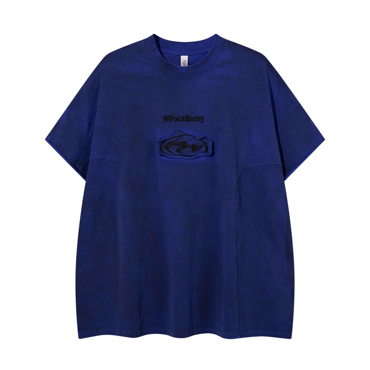 Tie dye embroidery to make old short sleeves