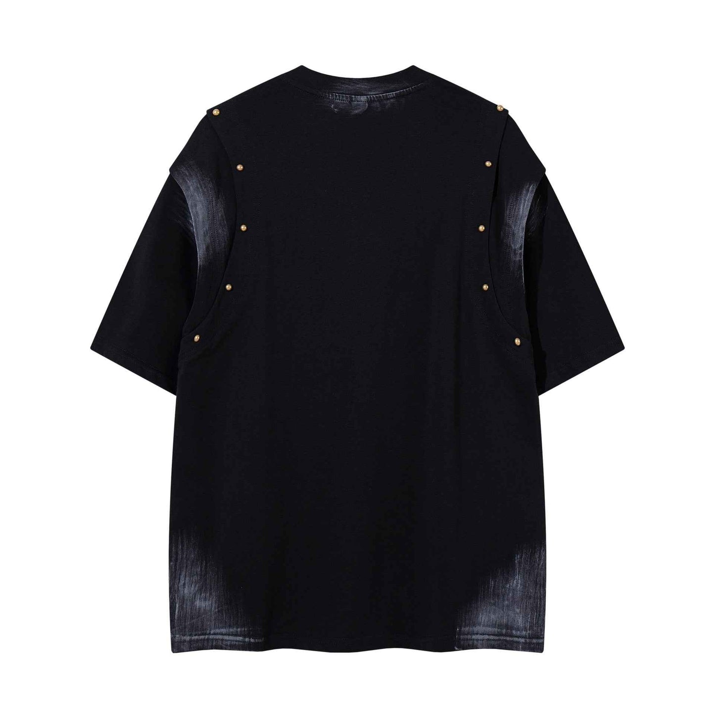 Make vintage rivets with gradient short sleeves
