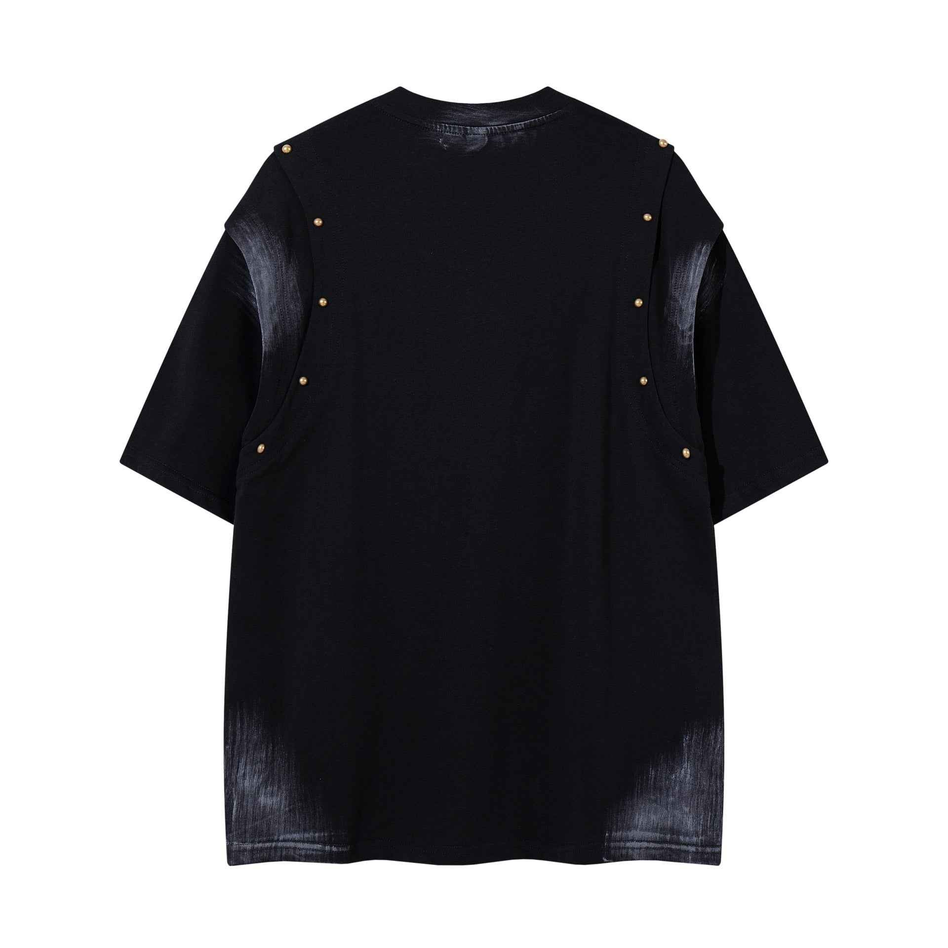 Make vintage rivets with gradient short sleeves
