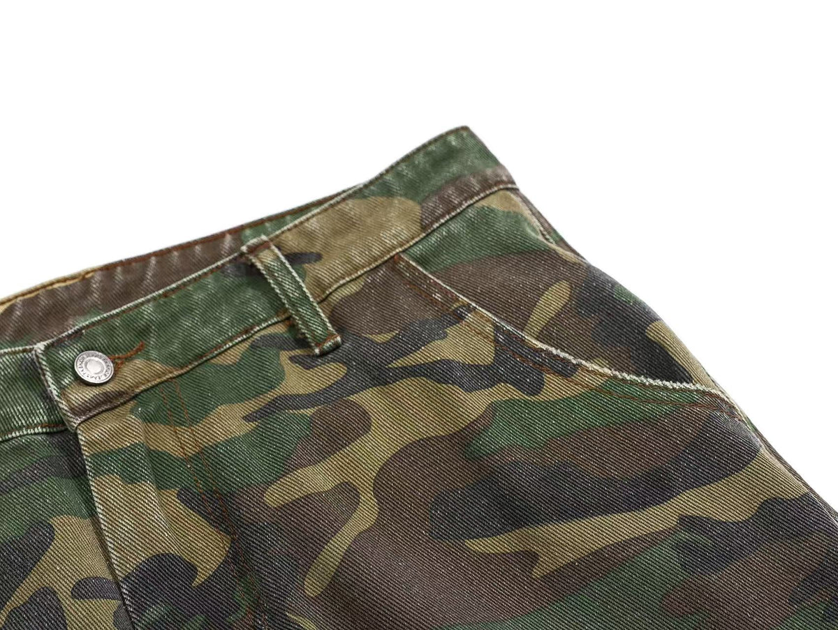 Distressed Camo Cargo Pants - OMYGOODS