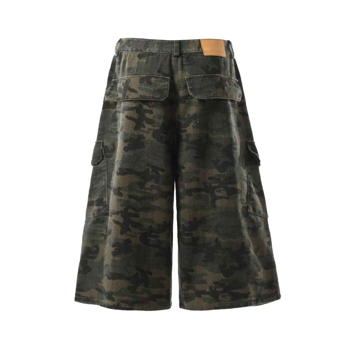 Camo Wide-Leg Knee-Length Jorts