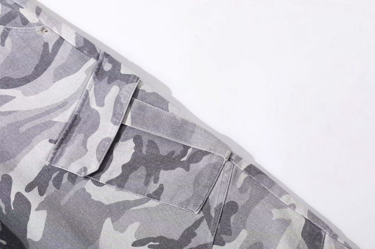 Snow Camo Wide-Leg Cargo Pants - OMYGOODS