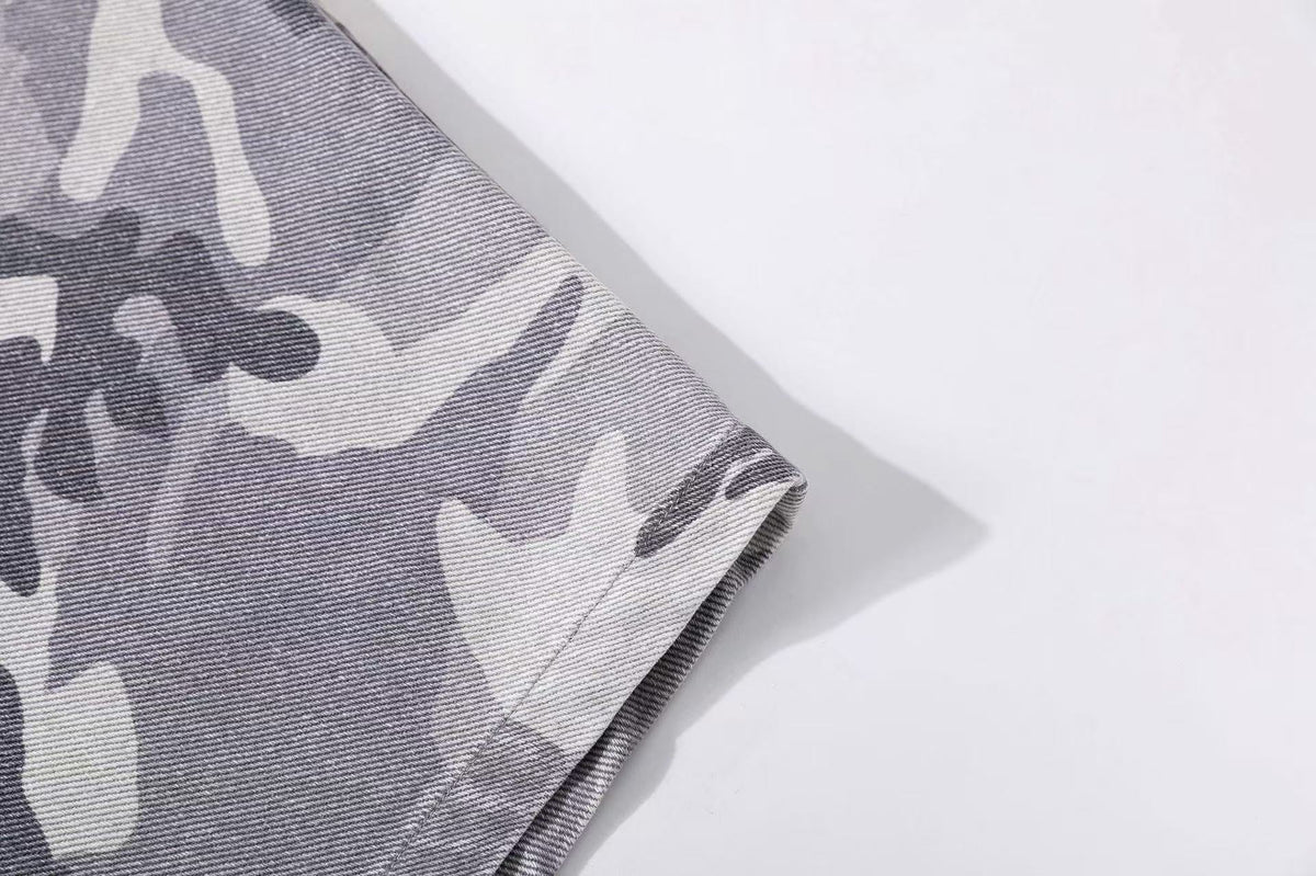 Snow Camo Wide-Leg Cargo Pants - OMYGOODS