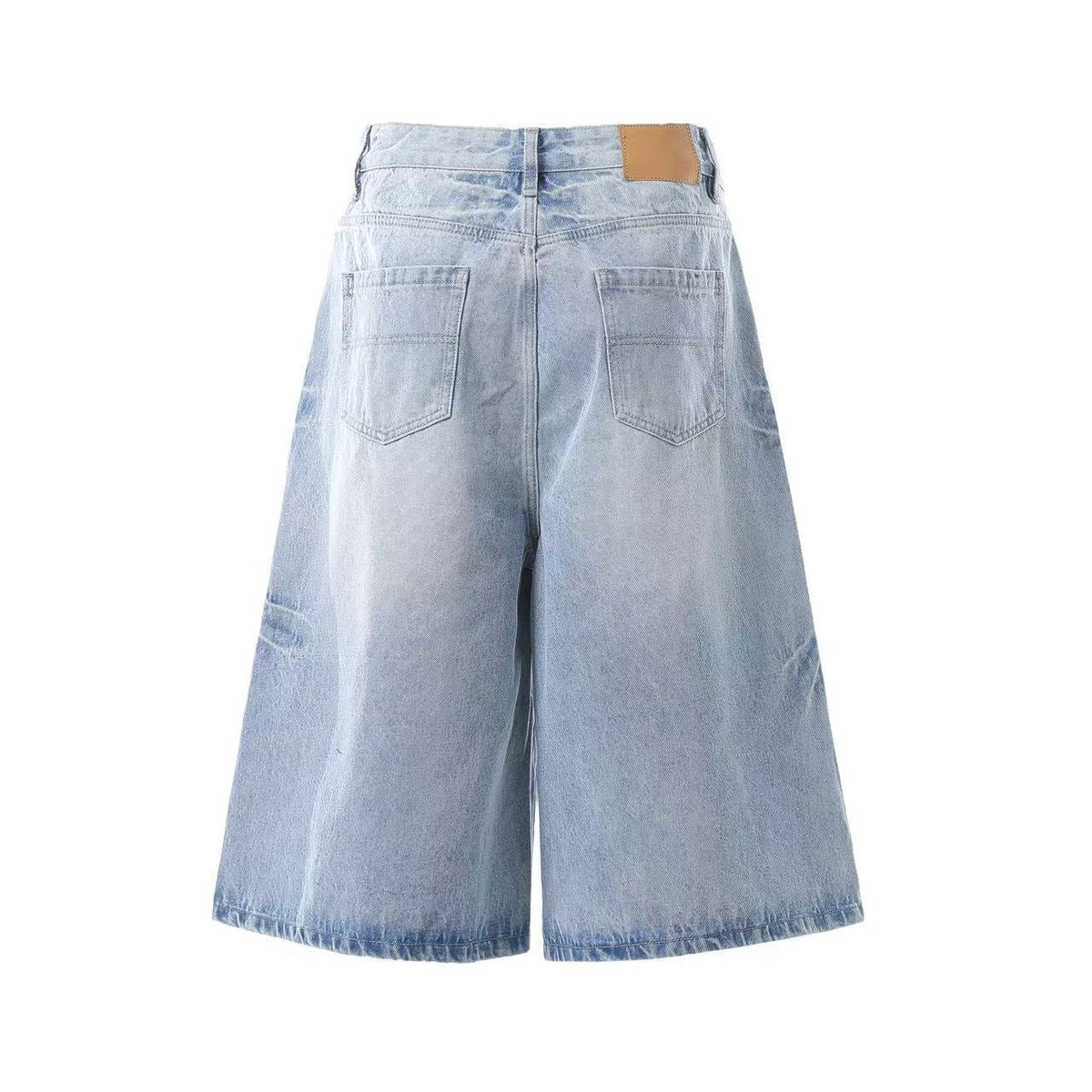 Washed Denim Knee-Length Jorts - OMYGOODS
