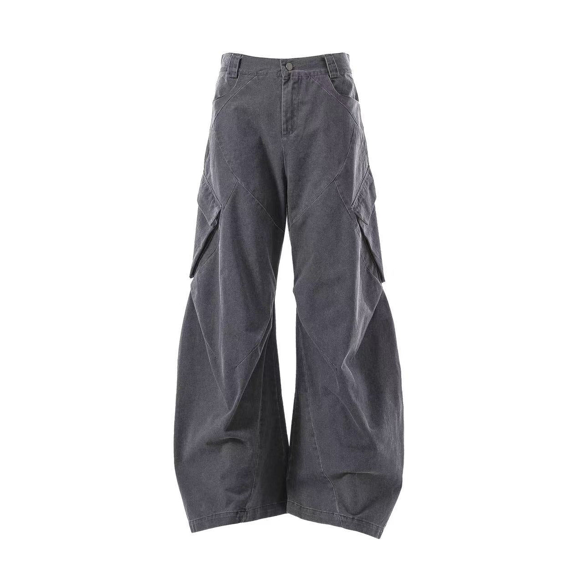 Lightweight Distressed Wide-Leg Cargo Pants - OMYGOODS