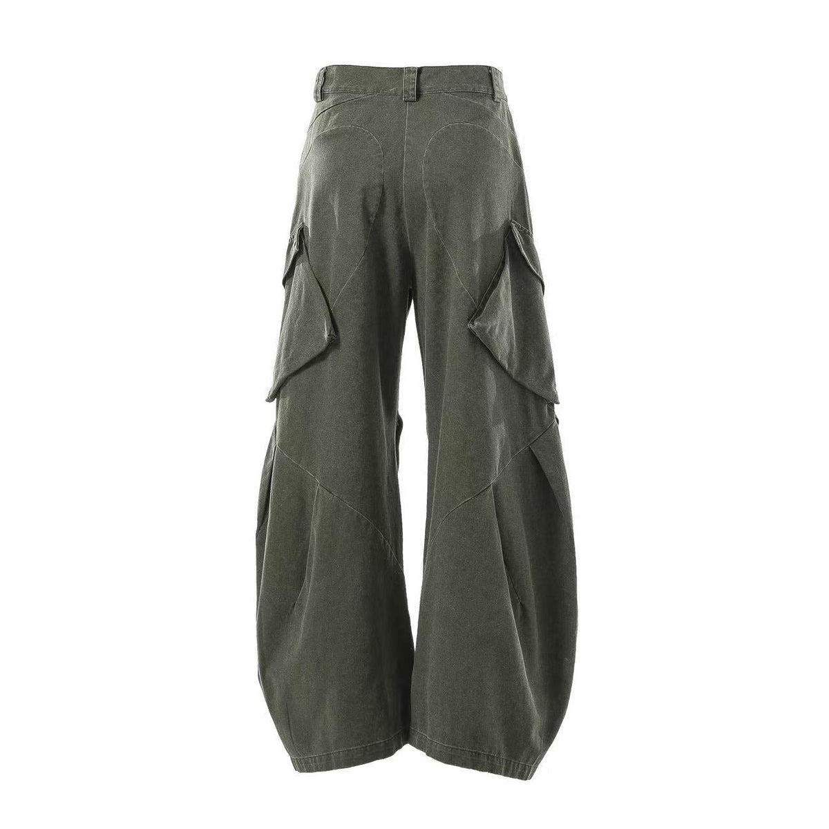 Lightweight Distressed Wide-Leg Cargo Pants - OMYGOODS
