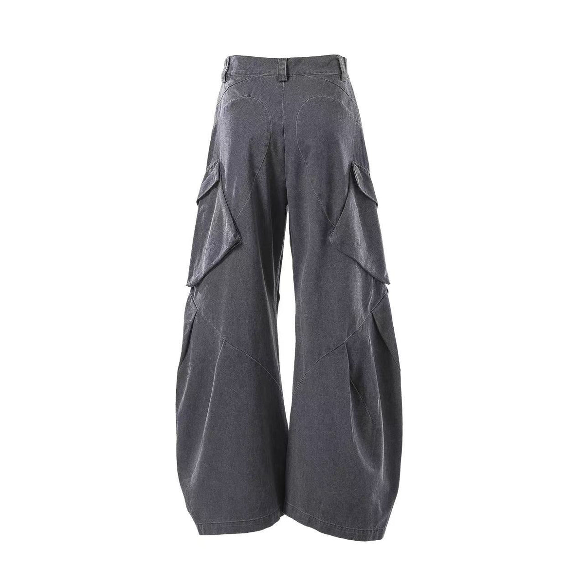 Lightweight Distressed Wide-Leg Cargo Pants - OMYGOODS