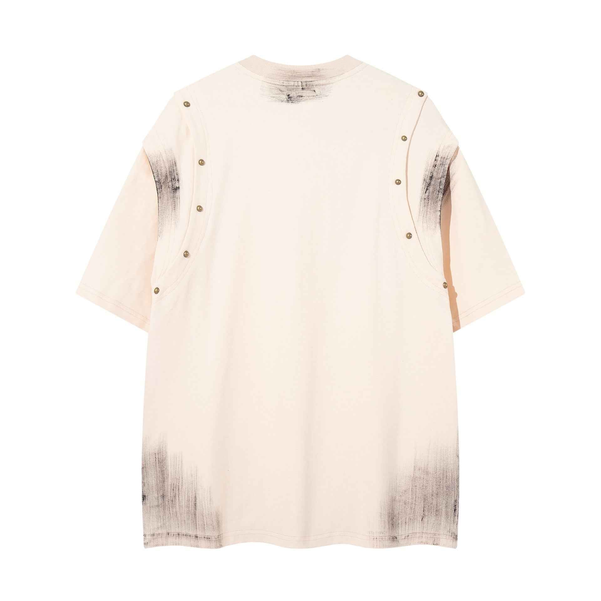 Make vintage rivets with gradient short sleeves