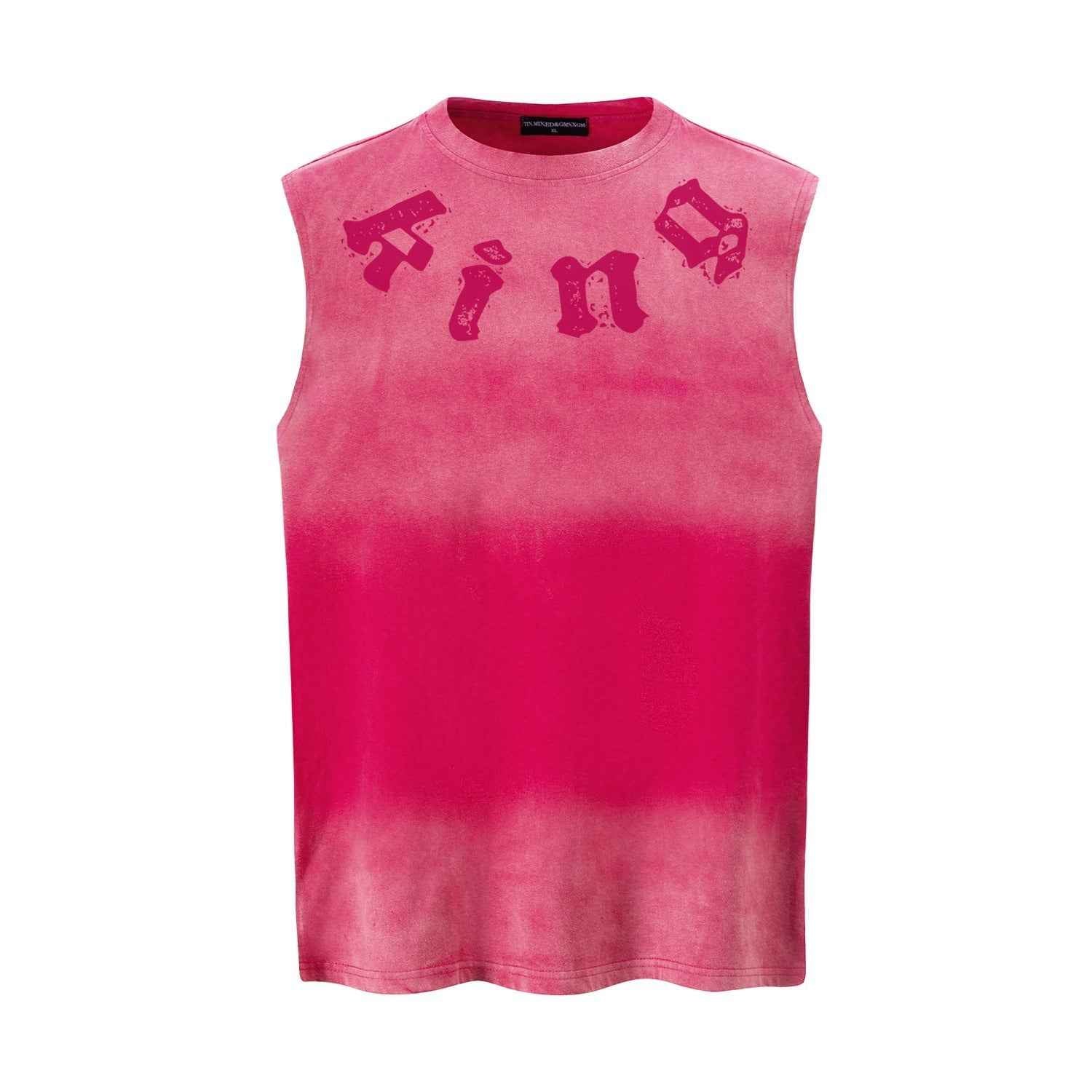 Gradient letter printed vest