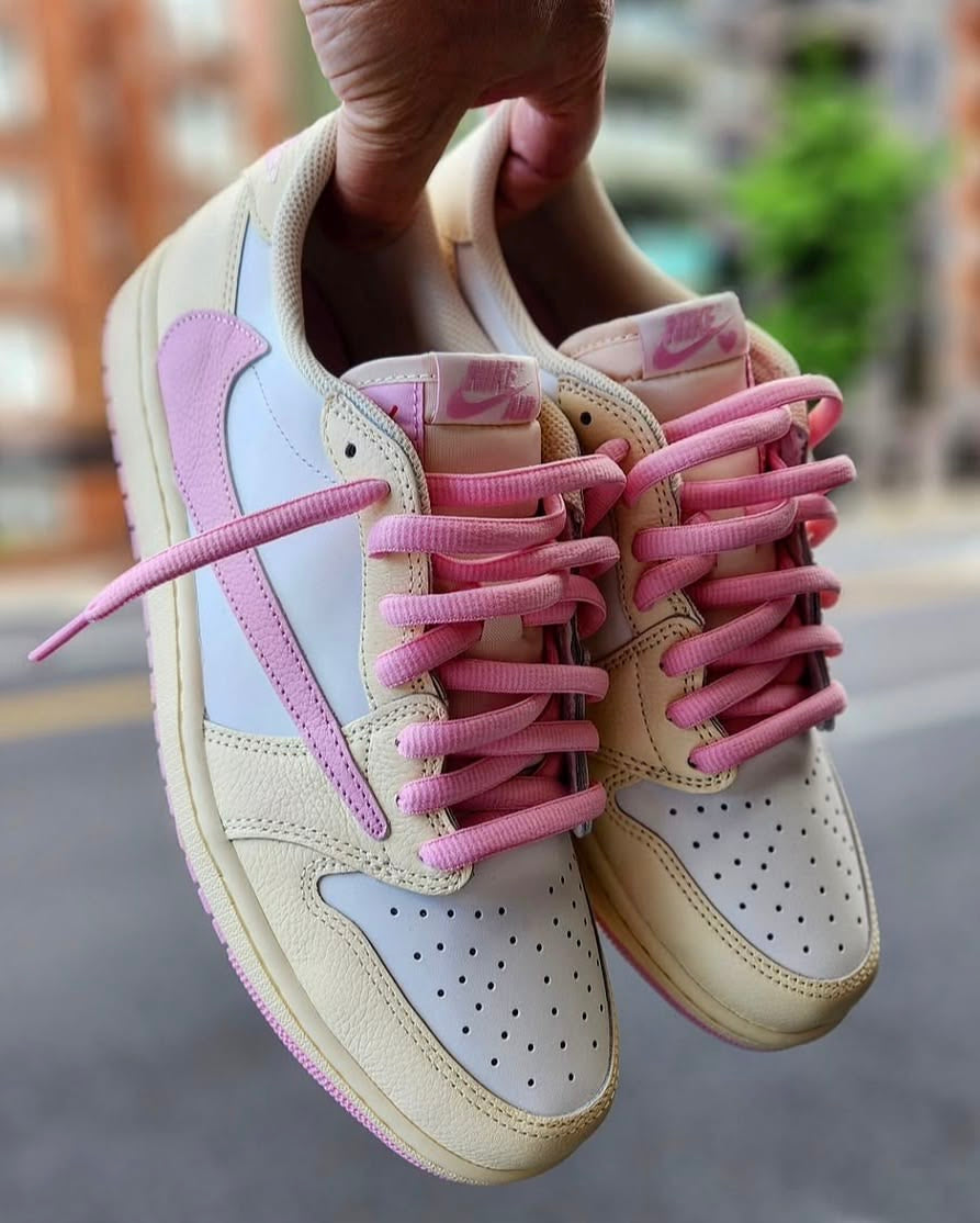 Travis Scott x Air Jordan 1 Low Soft Powder Pouring - A Streetwear Revolution - OMYGOODS