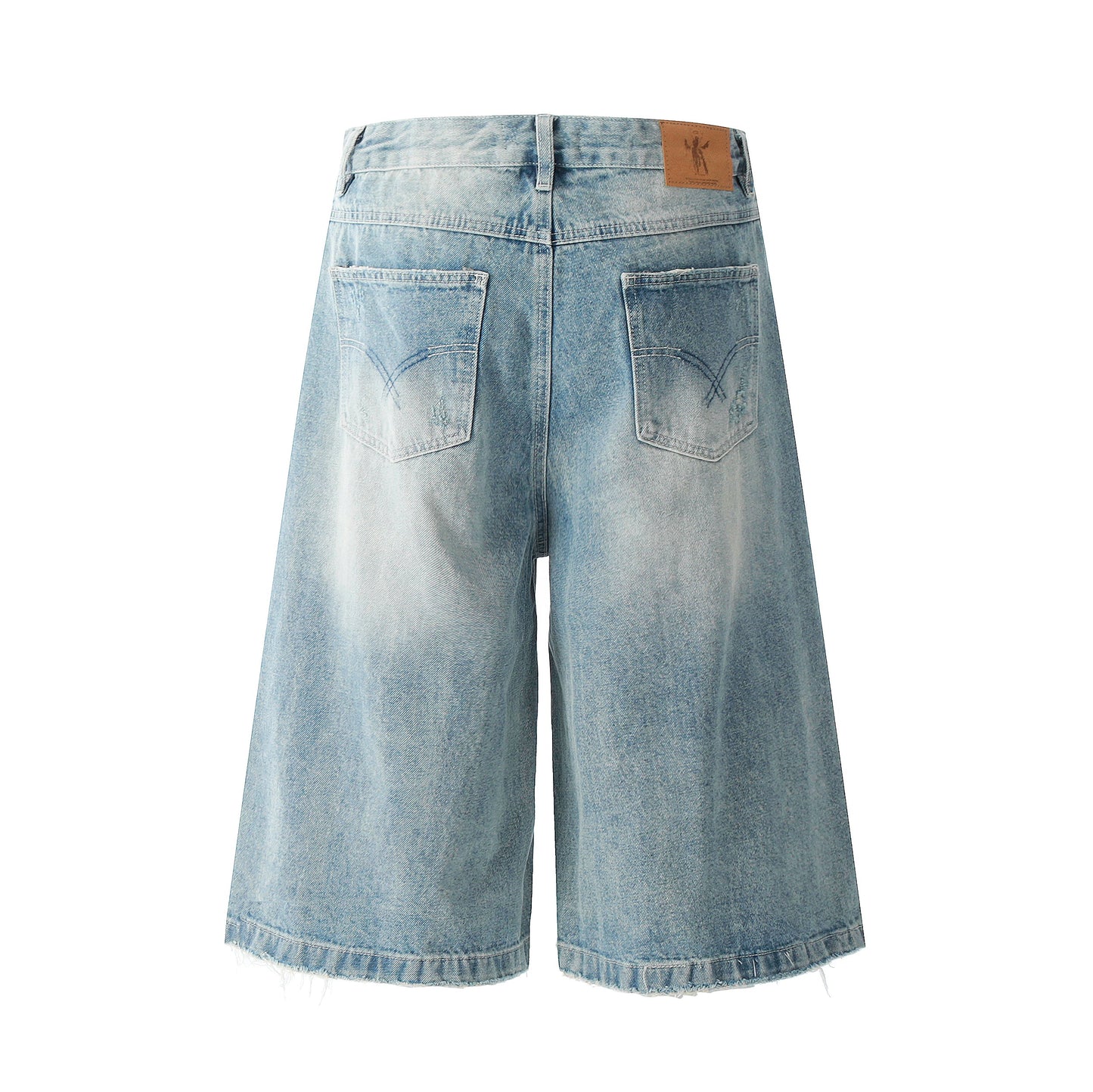 Ripped Washed | Wide-Leg Shorts